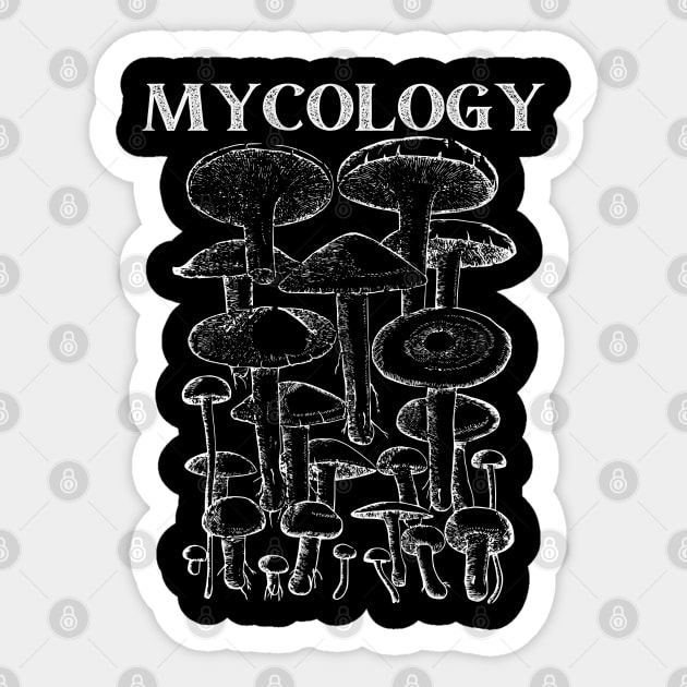 Mycology - Mushroom Encyclopedia Fungi Sience Sticker by Souls.Print